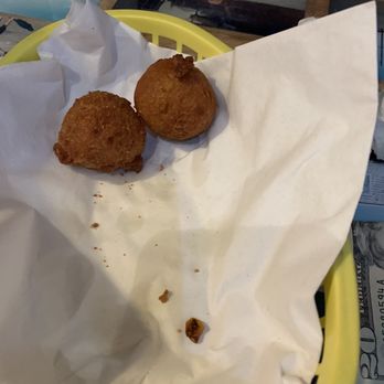 Diamond Shoals - All that is left of the yummy hush puppies!! - Seafood Near Me - Buxton, North Carolina