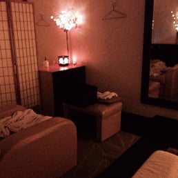 Massage chair. Dim lighting.