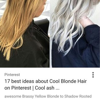 Salon Pynk - This is the color on the right is what I wanted and my hair is very close to the picture on the left. - Hair Salons Near Me - Macomb, Michigan