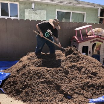 J’s Landscaping - Adding 3.5 yards of compost to the garden - Landscaping Near Me