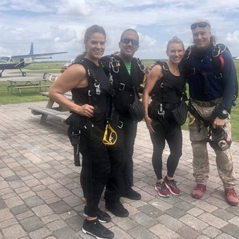 Skydive Miami - Shari, John, Amber, and Randy after the jump! - Skydiving Near Me - Homestead, Florida Skydive Miami - Shari, John, Amber, and Randy after the jump! - Skydiving Near Me - Homestead, Florida