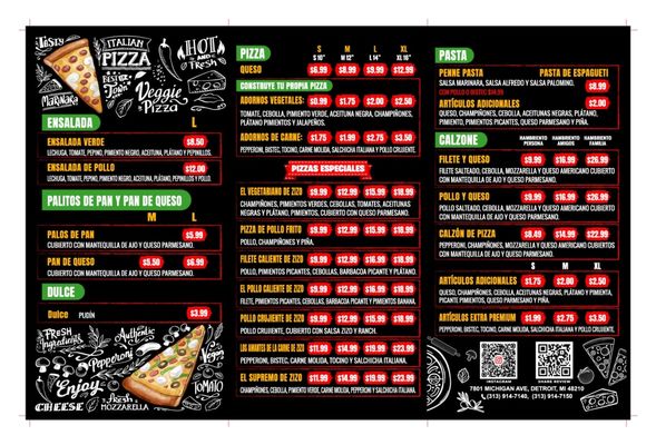 Menu photo 2 zizo's pizza Detroit, MI Menu photo 2 zizo's pizza Detroit, MI