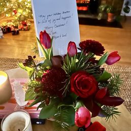 Christmas flower bouquet