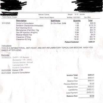 TLC Animal Clinic - Invoice - Veterinarians Near Me - Chino Hills, California TLC Animal Clinic - Invoice - Veterinarians Near Me - Chino Hills, California
