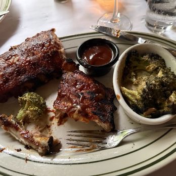 Joey D's Oak Room - Baby Back Ribs - 1/2 rack, Broccoli - Steakhouses Near Me - Atlanta, Georgia