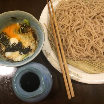 Soba An - Cold soba with mixed broth/wasabi/egg/potato dipping sauce - Japanese Near Me - Dusseldorf, NW