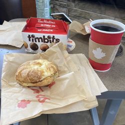 Tim Hortons - Croissant, coffee, Timbits