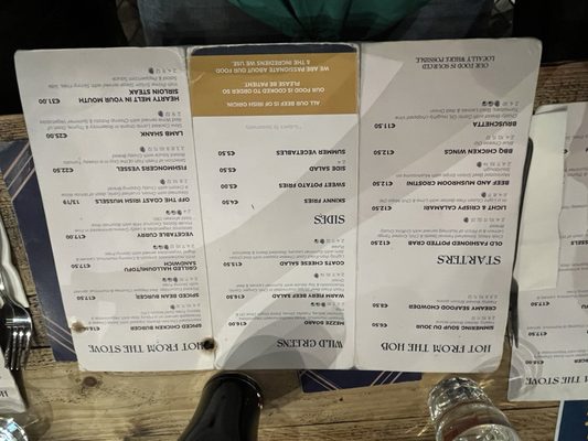 Menu photo 3 Quay Street Kitchen Galway, G Menu photo 3 Quay Street Kitchen Galway, G