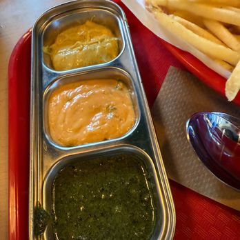 Little Kim - trio of sauces! - seaweed, ssamjang mayo, curry. - Korean Near Me - Ann Arbor, Michigan Little Kim - trio of sauces! - seaweed, ssamjang mayo, curry. - Korean Near Me - Ann Arbor, Michigan