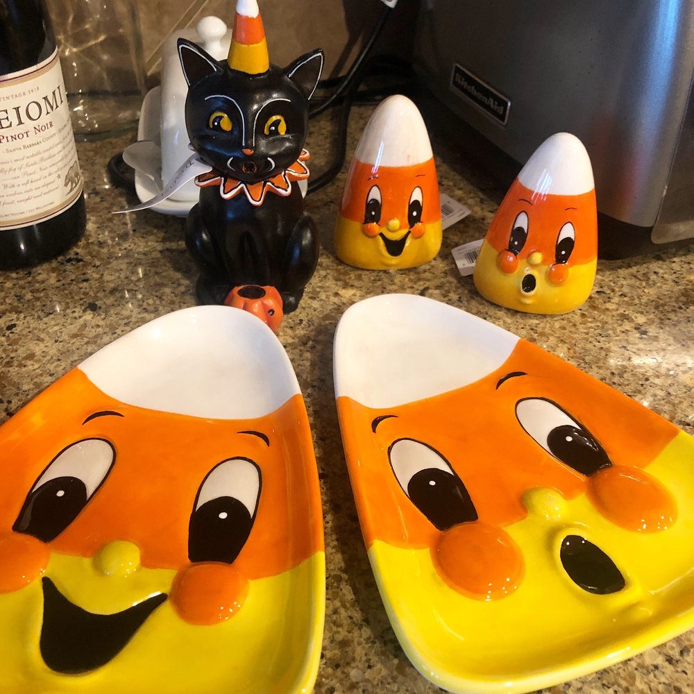 Traditions Year-Round Holiday Store - Johanna Parker cat and candy corn plates - Hobby Shops Near Me - Canoga Park, California Traditions Year-Round Holiday Store - Johanna Parker cat and candy corn plates - Hobby Shops Near Me - Canoga Park, California