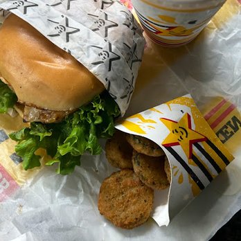 Carl's Jr - Double Patty BBQ Chicken Sandwich and Fried Zucchini - Fast Food Near Me - Sacramento, California Carl's Jr - Double Patty BBQ Chicken Sandwich and Fried Zucchini - Fast Food Near Me - Sacramento, California