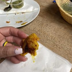 Restaurante Santafereño - End of the empanada- super crunchy!