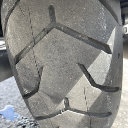 Cracks in the tire Cracks in the tire