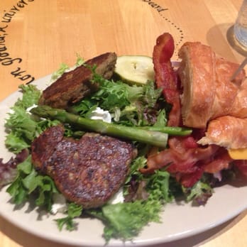 Five Loaves Cafe - Half a BLT and half an eggplant fritter salad - American Near Me - Mt Pleasant, South Carolina Five Loaves Cafe - Half a BLT and half an eggplant fritter salad - American Near Me - Mt Pleasant, South Carolina