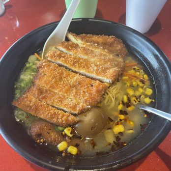 Umami Noodle - Spicy miso ramen, fried chicken, corn, carrot, scallions, boiled egg - Ramen Near Me - Cuyahoga Falls, Ohio