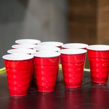 Shot Republic - a row of red cups on a table - Sports Bars Near Me - Brownsville, Texas Shot Republic - a row of red cups on a table - Sports Bars Near Me - Brownsville, Texas