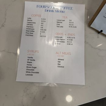 Fourscore Coffee House - Menu - Coffee & Tea Near Me - Folsom, California Fourscore Coffee House - Menu - Coffee & Tea Near Me - Folsom, California