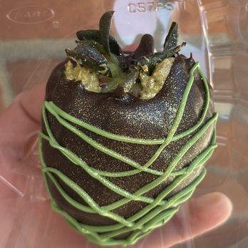 Just Baked - Dubai Chocolate covered Strawberry. - Bakeries Near Me - Paso Robles, California Just Baked - Dubai Chocolate covered Strawberry. - Bakeries Near Me - Paso Robles, California