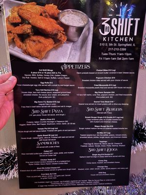 Menu photo 1 3rd Shift Kitchen Springfield, IL