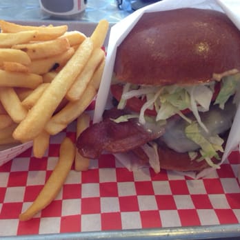 Corner Burger - Bacon cheeseburger combo, fries & drink. - Burgers Near Me - Lawndale, California