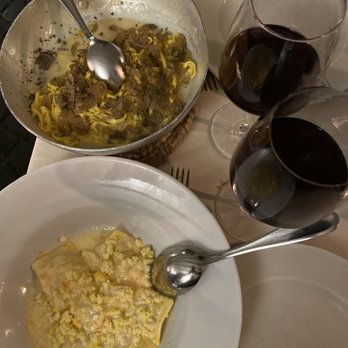 Taverna Trilussa - Ravioli Mimiosa & Truffle Pasta - Roman Near Me - Rome, RM