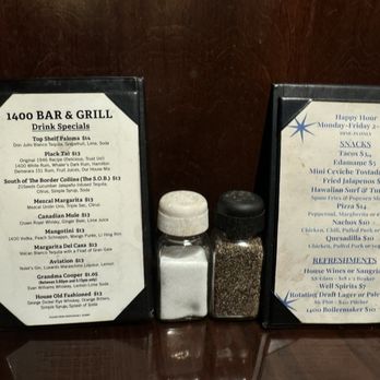 1400 Bar & Grill - Drink and Happy Hour Menu - American Near Me - Alameda, California