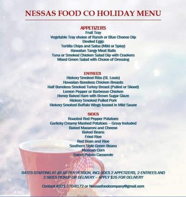 Menu photo 1 Nessas Food BBQ Restaurant Ocoee, FL Menu photo 1 Nessas Food BBQ Restaurant Ocoee, FL