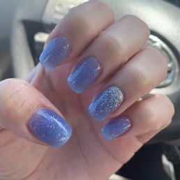 Dip nails with ombré glitter!