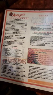 Menu photo 2 Amigo's Kahului, HI Menu photo 2 Amigo's Kahului, HI