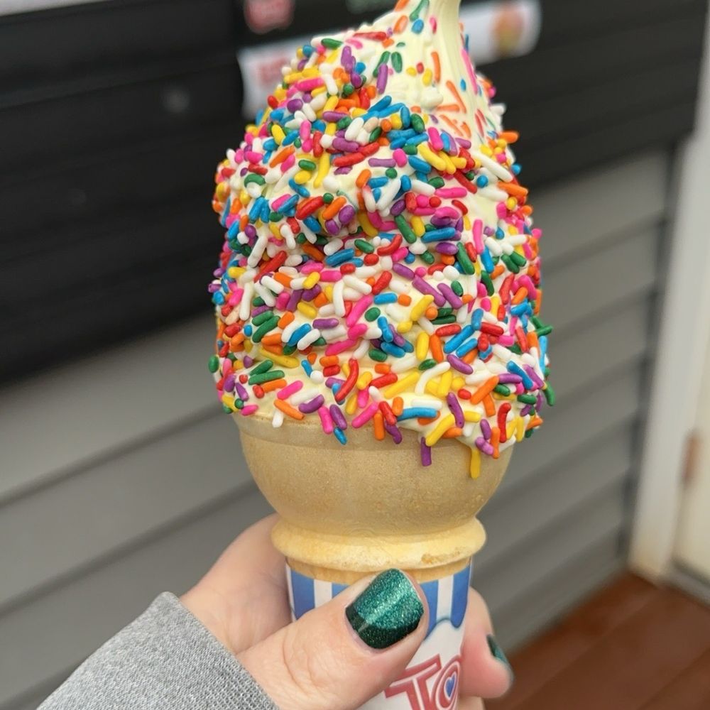 Amsdell Ice Cream Eatery - Cake batter soft serve with sprinkles of - Ice Cream & Frozen Yogurt Near Me - Hamburg, New York Amsdell Ice Cream Eatery - Cake batter soft serve with sprinkles of - Ice Cream & Frozen Yogurt Near Me - Hamburg, New York