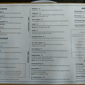 Brick Fire Tavern - Menu - Pizza Near Me - Honolulu, Hawaii
