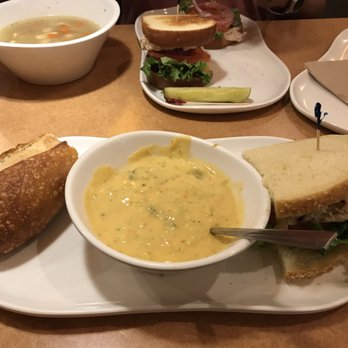 Panera Bread - My faves, napa chicken salad and broccoli cheddar soup - Sandwiches Near Me - Piscataway, New Jersey