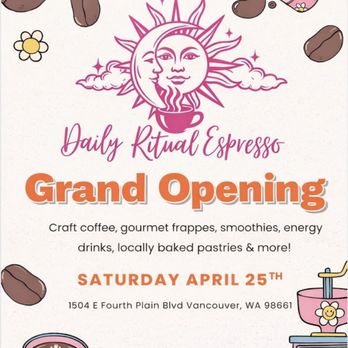 Daily Ritual Espresso - Grand opening - Coffee & Tea Near Me - Vancouver, Washington Daily Ritual Espresso - Grand opening - Coffee & Tea Near Me - Vancouver, Washington