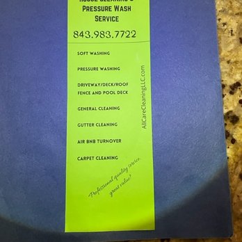 All Care Cleaning - All Care Flyer - Office Cleaning Near Me