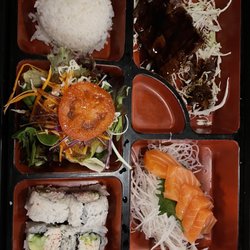 Sushi ON - Dinner Combo (beef teriyaki and salmon sashimi)