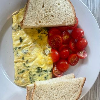 Herb & Brie Omelet (w/ cherry tomatoes)