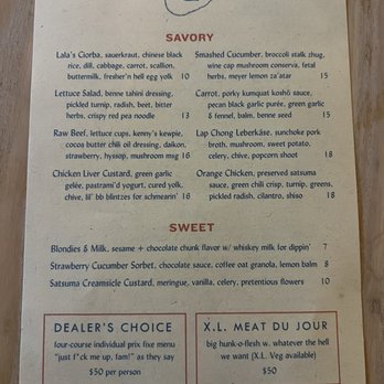 Little Bear - Menu - New American Near Me - Atlanta, Georgia