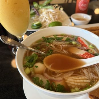 EAD Vietnamese Restaurant - Mango smoothie  Seafood pho - P.12 - Vietnamese Near Me - Shenandoah, Texas