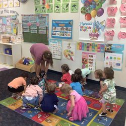The Learning Experience - Tinton Falls - Stretching before circle time at TLE