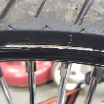 Evolution Cycles - Someone had been beating on my new 26 inch rim now tire leaks there - Motorcycle Repair Near Me - Alton, Illinois Evolution Cycles - Someone had been beating on my new 26 inch rim now tire leaks there - Motorcycle Repair Near Me - Alton, Illinois