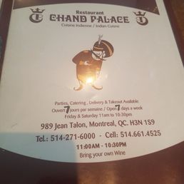 Menu cover
