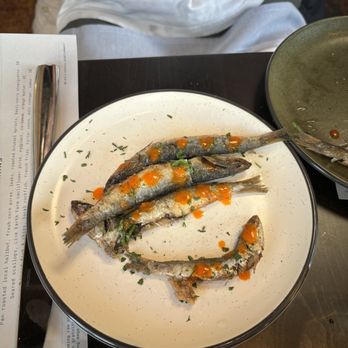 Hook & Line - Fried sardines with house made hot sauce - Seafood Near Me - Santa Cruz, California Hook & Line - Fried sardines with house made hot sauce - Seafood Near Me - Santa Cruz, California