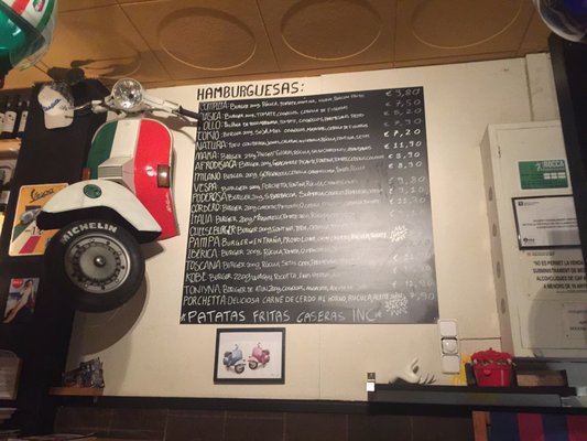 Menu photo 1 La Vespa Burger Bar Barcelona, B