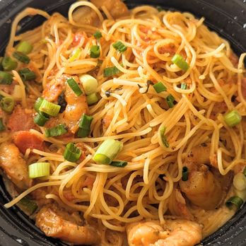 Kitchen Social - Blackened Shrimp Capellini. - Cocktail Bars Near Me - Columbus, Ohio