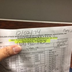 Golden State Sports Medical - Complete name of office .