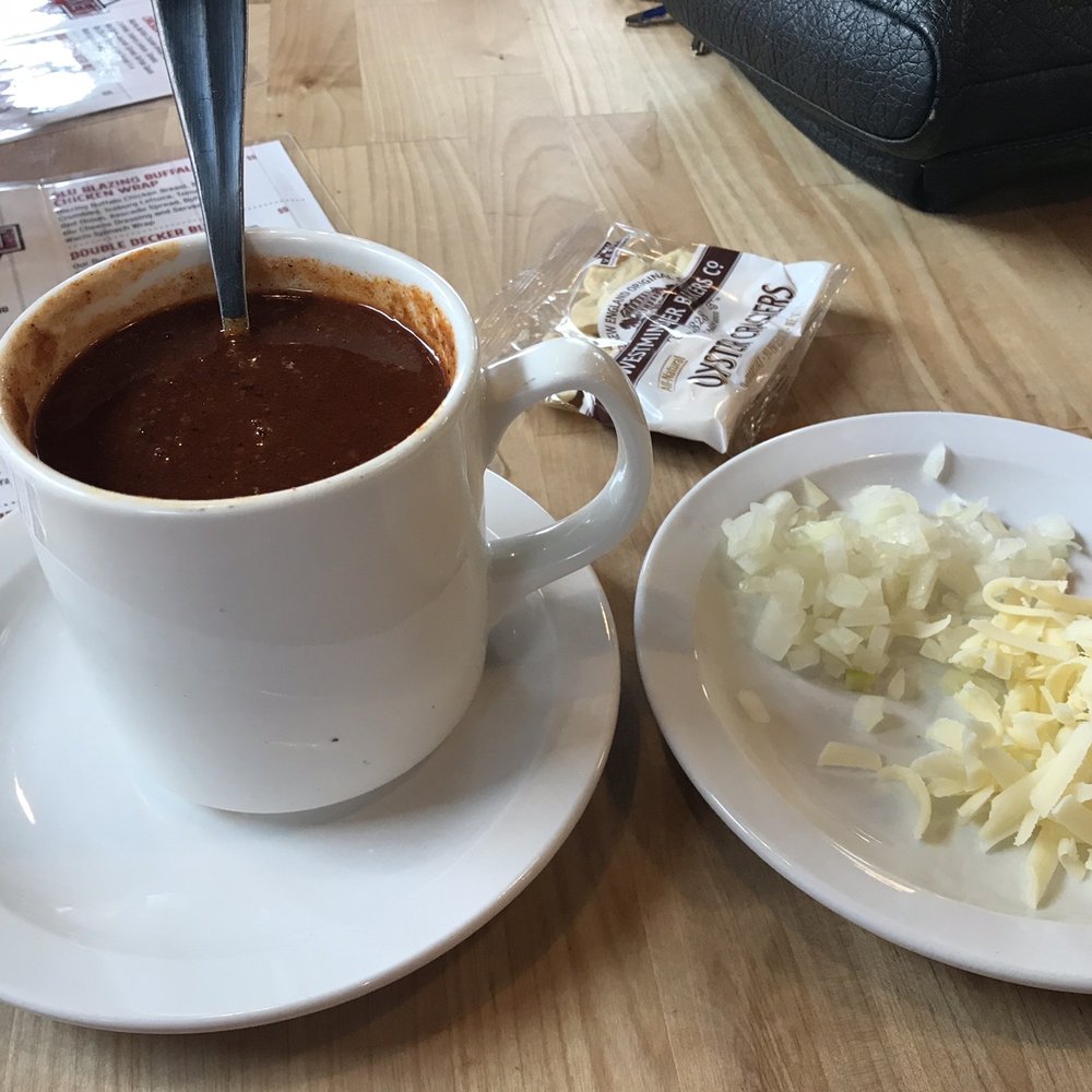 Hub Market - Chili. Wanted to taste it plain before cheese and onion. Was good with out it but also was nice when I put it in - Delis Near Me - McHenry, Illinois Hub Market - Chili. Wanted to taste it plain before cheese and onion. Was good with out it but also was nice when I put it in - Delis Near Me - McHenry, Illinois