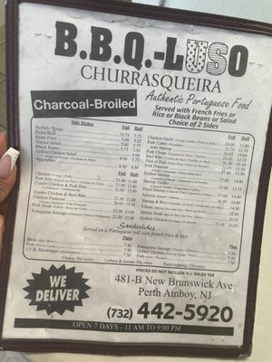 Menu photo 1 Luso's Bar-B-Q Perth Amboy, NJ