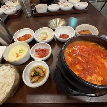 9 Dish Tofu House - The layout of the dishes - Korean Near Me - Tustin, California