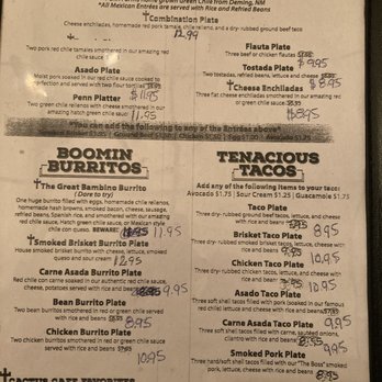 Cactus Cafe - Cactus Cafe.  Menu 6. - Barbeque Near Me - Deming, New Mexico