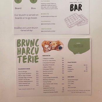 Ancient City Brunch Bar - Menu - Cafes Near Me - St. Augustine, Florida